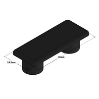 60-050-1 MODULAR SOLUTIONS POLYAMIDE PART<br>END CAP 45MM X 18.5MM BLACK